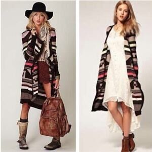 Free People Rolla Coasta Aztec Cardigan Sweater